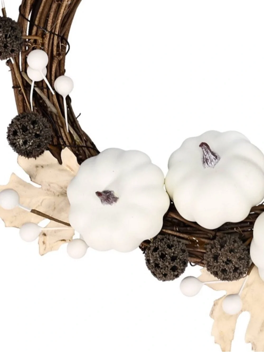 New! Neutral Colors Pumpkin Grapevine Wreath - Target Bullseye Playground